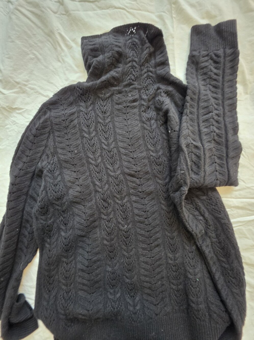 Lauren Ralph Lauren Black Cable Knit Turtleneck Size 2X - Picture 4 of 7